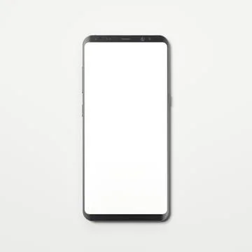Modern smartphone with blank screen. 3d rendering Stock Illustration