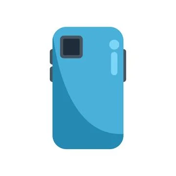 Modern smartphone with camera and side buttons displaying technology 库存插图