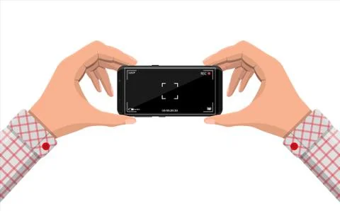 Modern smartphone with camera application. Stock Illustration