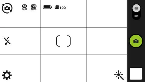 Modern smartphone camera focusing screen Stock Illustration