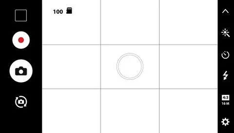 Modern smartphone camera focusing screen Stock Illustration