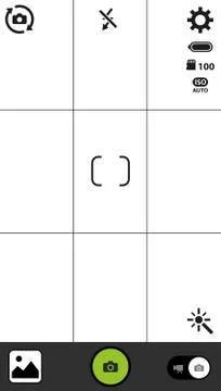 Modern smartphone camera focusing screen Stock Illustration