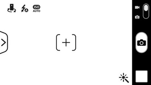 Modern smartphone camera focusing screen Stock Illustration