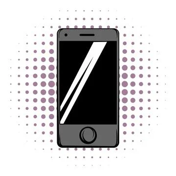 Modern smartphone comics icon Stock Illustration