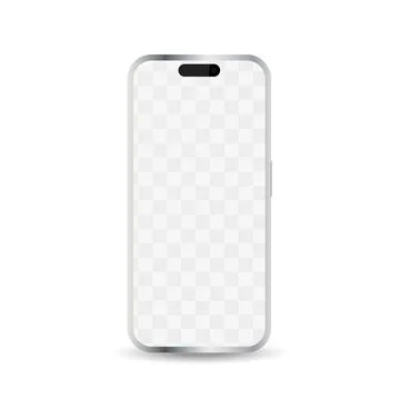 Modern smartphone device mockup isolated on white background Stock Illustration