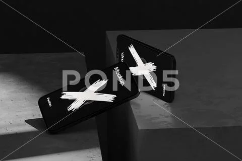 Modern Smartphone Diagonal Perspective Mockup Modello PSD