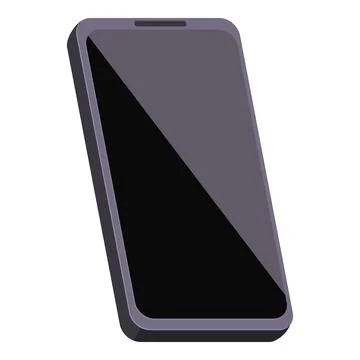 Modern smartphone displaying blank screen with purple frame Stock Illustration
