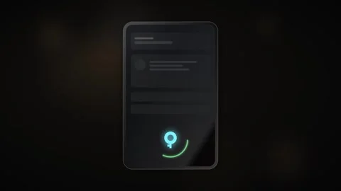 Modern smartphone displaying a digital hotel key interface with a glowing c.. Stock Footage 345775418