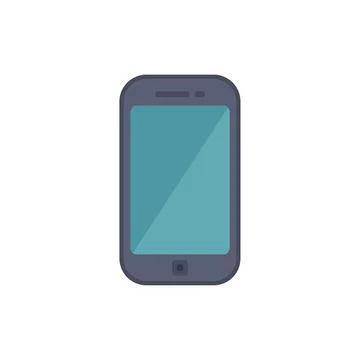 Modern smartphone displaying solid color background イラスト素材