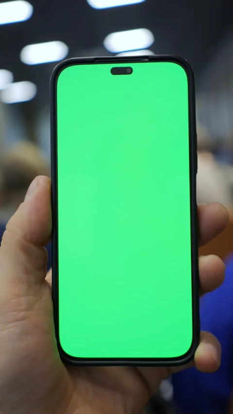 A Modern Smartphone Featuring a Green Screen Ideal for Creating Digital Content Stock Footage 285948377