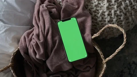 Modern smartphone with green screen chromakey  Stock Footage 166179077