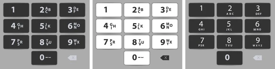 Modern smartphone keyboard interface with sleek keypad design. Mobile phone Stock Illustration