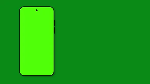 Modern Smartphone Mobile Device Mockup Animation with Green Screen Display .. Stock Footage 309516456