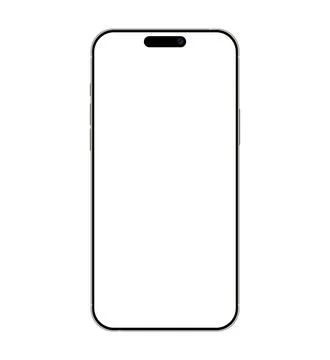 Modern Smartphone Mockup Template with Blank Screen and Front Camera Stock Illustration