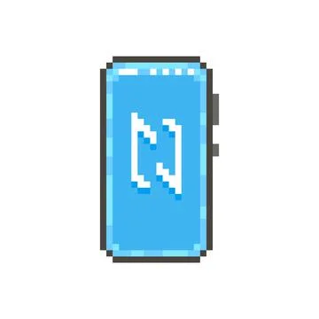 Modern smartphone with nfc technology icon on the screen Stock Illustration
