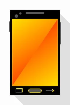 Modern smartphone on white background Illustrazione stock