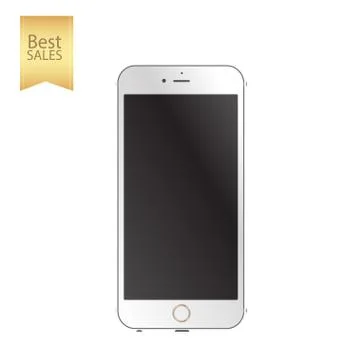 The modern smartphone on a white Stock Illustration
