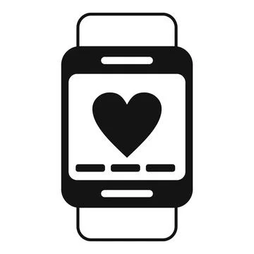 Modern smartwatch icon simple vector. Sport data run Stock Illustration