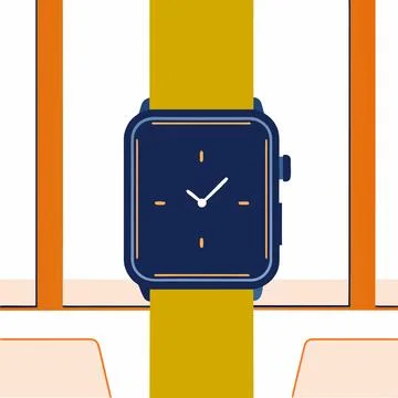 Modern Smartwatch Vector Illustration Stock Illustration