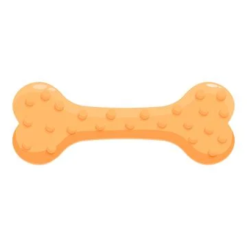 Modern smooth rubber dog bone toy for chewing and playing Stock Illustration