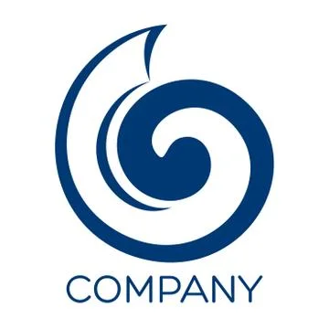 Modern snail logo Stock Illustration