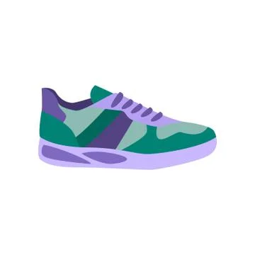 Modern sneaker for everyday wear. Vector illustration. Stock Illustration