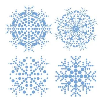 Modern snowflakes Stock Illustration