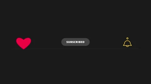 Modern Social Media Interface Elements with Heart, Subscribe Button, and Be.. Vídeos de archivo 339395943