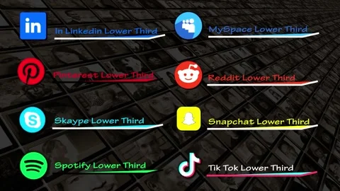 Modern Social Networks Lower Third Pack Stock After Effects