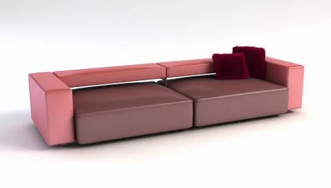 Modern sofa 3D rendering Stock-Illustration