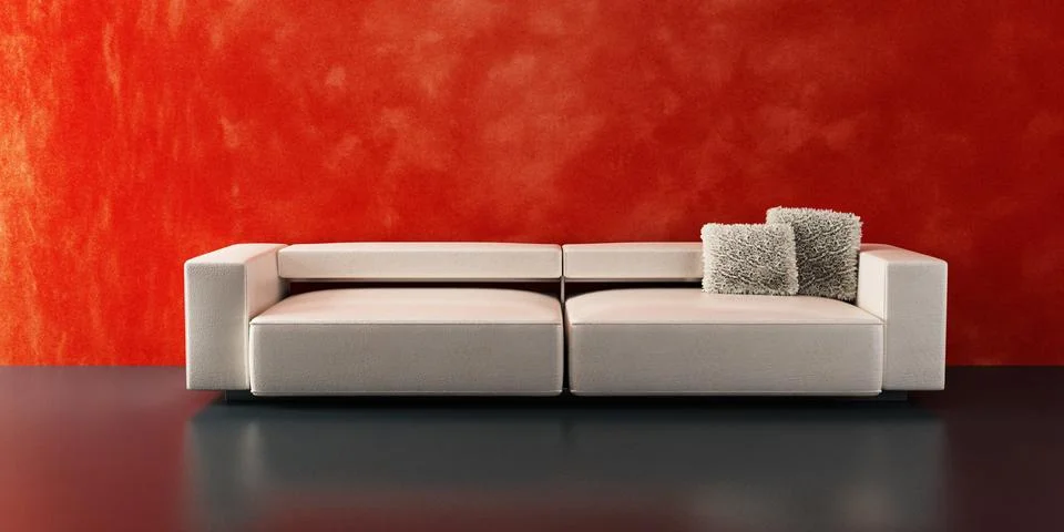 Modern sofa 3D rendering Stock Illustration