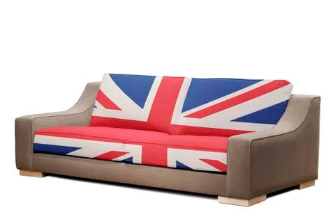 Modern sofa (clipping path ) Stock Photos