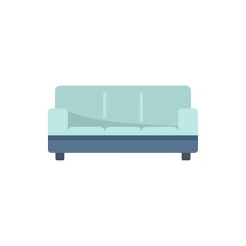 Modern sofa icon depicting comfortable seating furniture Stock Illustration