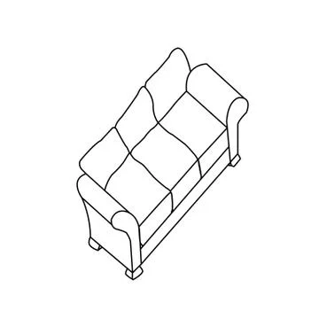 Modern sofa Stock Illustration