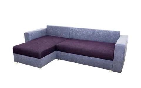 Modern sofa isolated on white background. Stock Photos