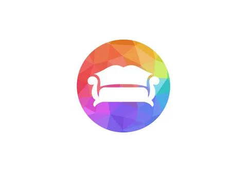 Modern Sofa logo design. Sofa icon vector design Stock Illustration