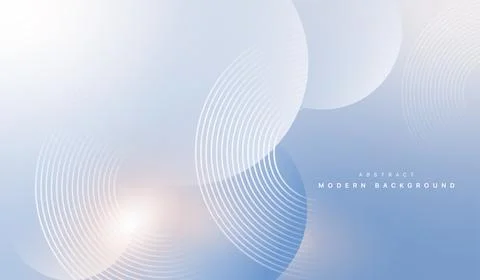 A modern Soft blue gradient color abstract background with line circles pat.. Stock Illustration