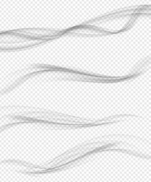 Modern Soft Smoke Gradient Waves Collection. Vector Illustration イラスト素材