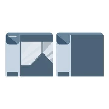 Modern software box packaging showing front and back イラスト素材