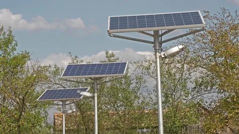 Modern solar panel Stock Footage 82370300