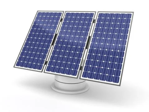 Modern Solar panel on white background (done in 3d) Stock Illustration