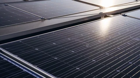 Modern Solar Panels Motion Timelapse Vídeos de archivo 117848032