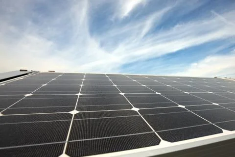 Modern solar panels Stock Photos