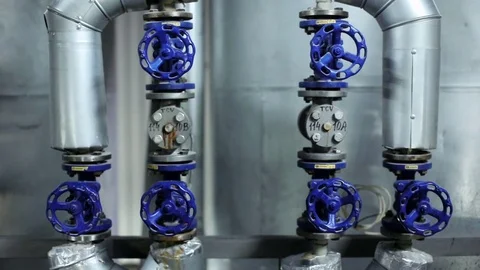 Modern sophisticated technological pipeline Stock Footage 83649099