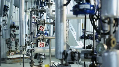 Modern sophisticated technological pipeline Stock Footage 86595838