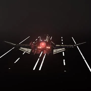 Modern space fighter isolated on black background Stock Illustration
