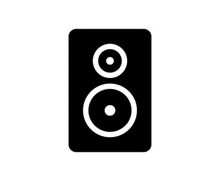Modern Speaker Icon Design with Dual Circular Speaker Elements Stock Illustration