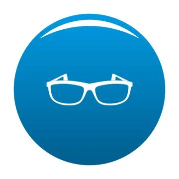 Modern spectacles icon blue vector Stock Illustration
