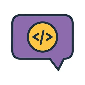 Modern speech bubble coding Stock Illustration