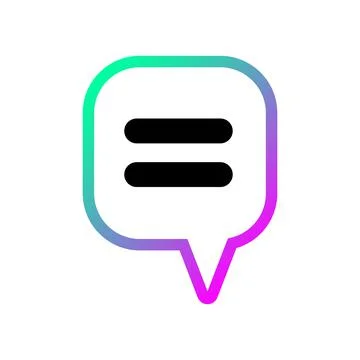 Modern speech bubble icon with gradient. Vector illustration isolated Illustrazione stock